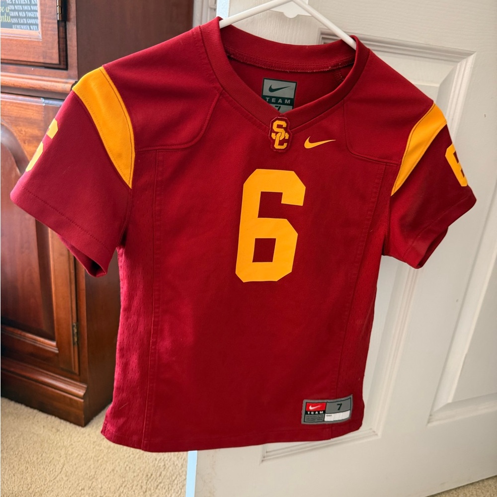 Nike Kids Red and Yellow Sports Jersey